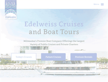 Tablet Screenshot of edelweissboats.com